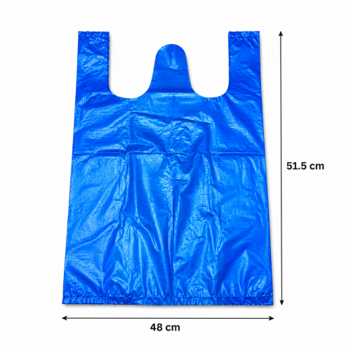 BOLSA GRANDE AZUL DE PLASTICO PAQUETE X 100 UND