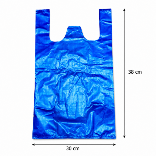 BOLSA PEQUEÑA AZUL DE PLASTICO PAQUETE X 100 UND
