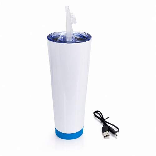 VASO BLANCO CON BOCINA PARA SUBLIMAR (50 UND X CAJA)